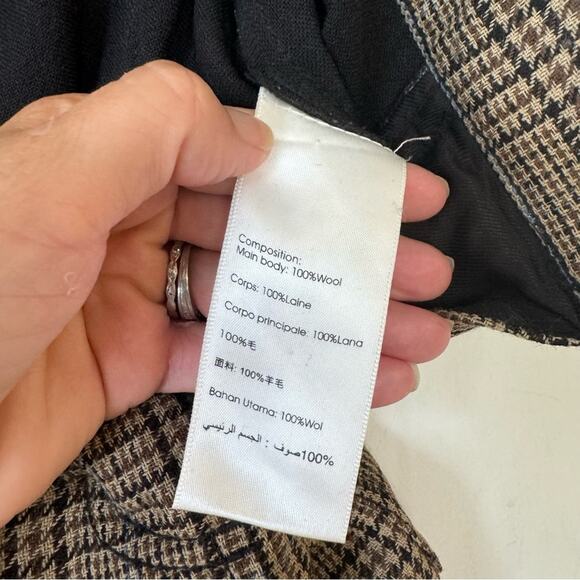 3.1 Phillip Lim Glen Plaid Wool Zipper Ankle Trousers Pants 2 - Picture 8 of 8